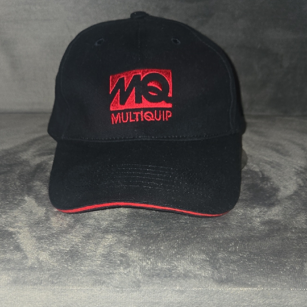 Multiquip Men's Black Cap with Red Logo